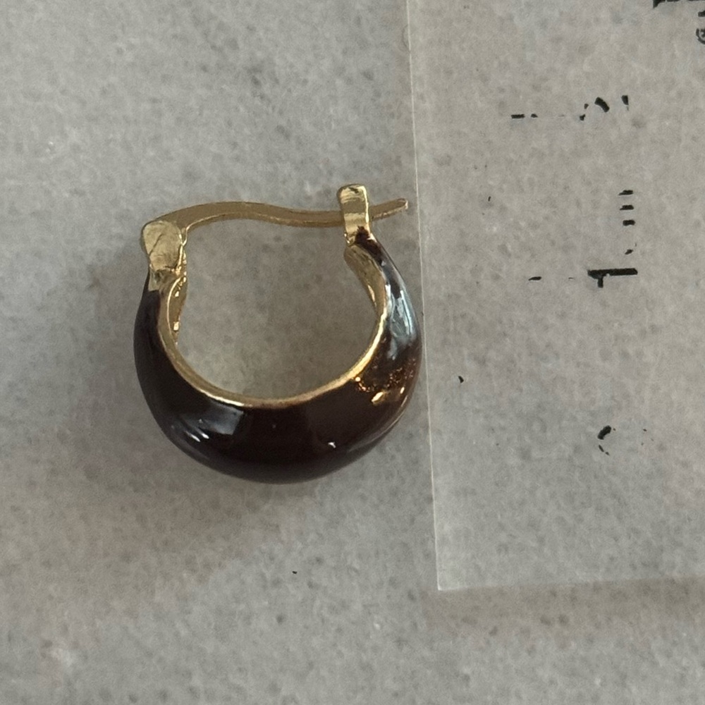 Vintage Style Chocolate Thick Gold Hoop Earrings 

Brand New - Picture 4 of 5